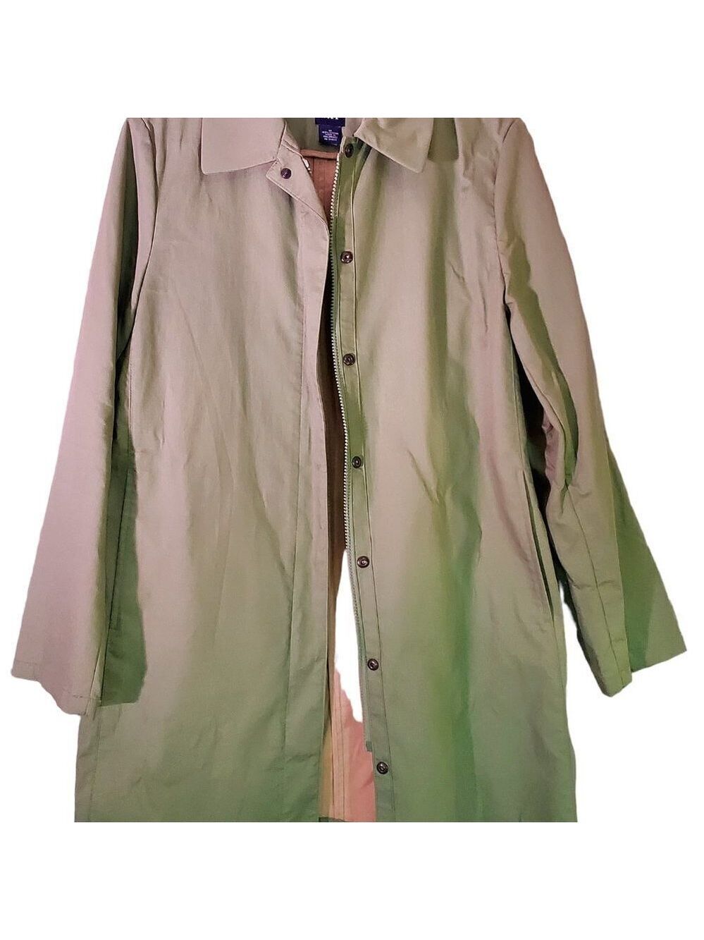NWOT - GAP Apple Green Raincoat - Long Lightweight - Picture 10 of 10